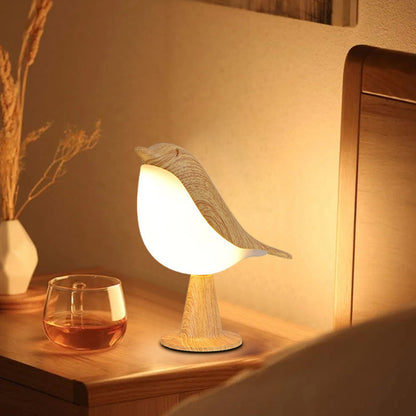 LED Night Light 3 Colors Touch Switch Bedside Light Dimmable Bird Lamps_4